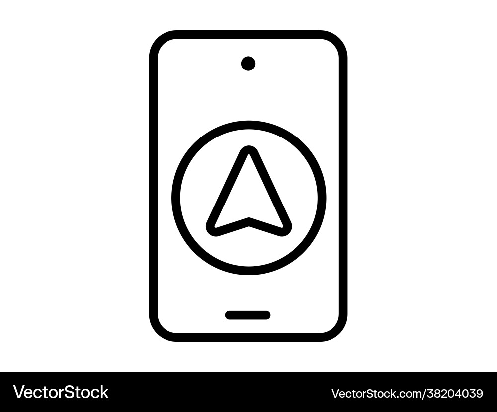 Gps direction single isolated icon with outline Gps direction single isolated icon with outline vector image