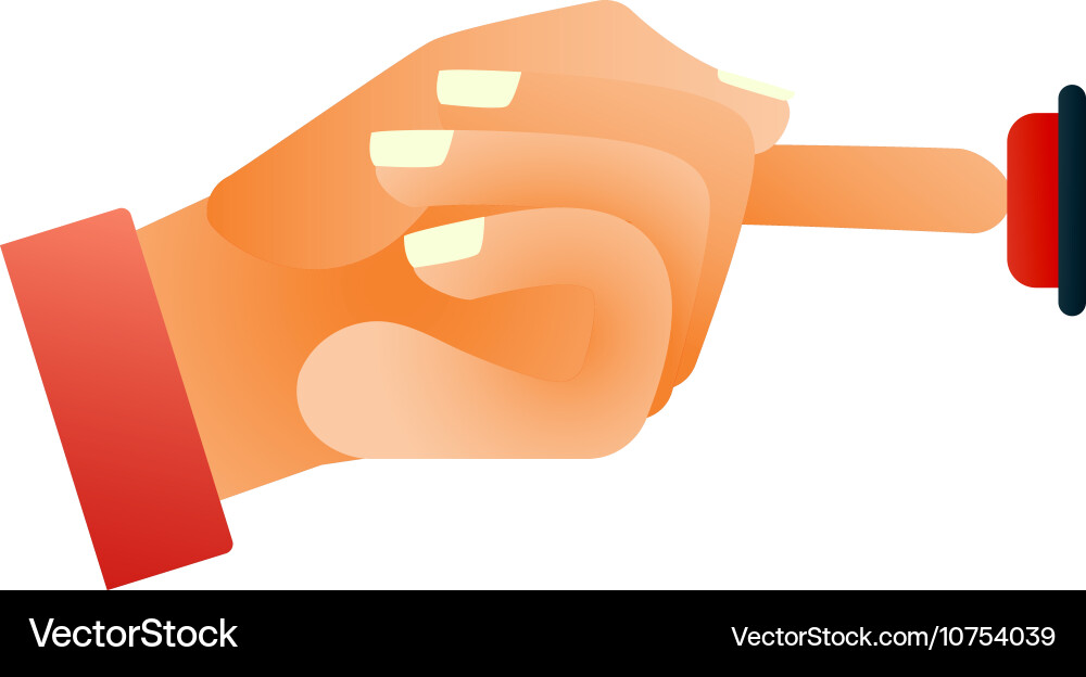 Hands push buttons vector image