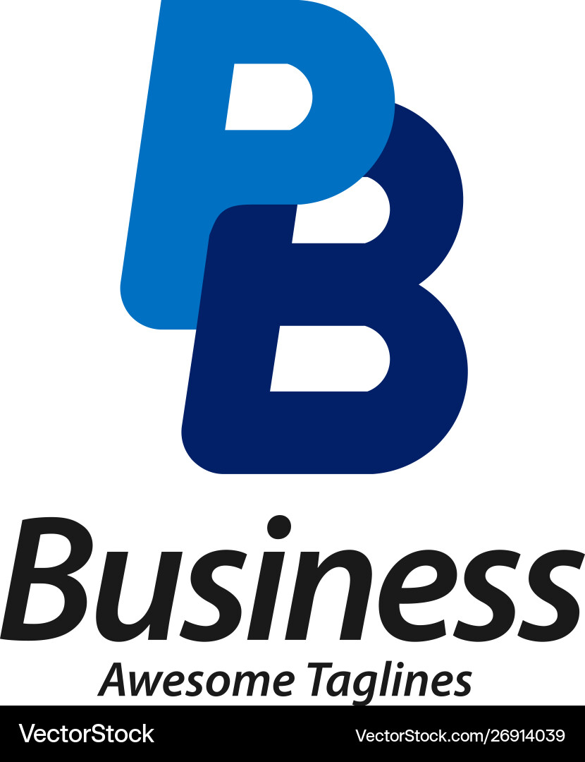 Letter pb logo design Letter pb logo design vector image