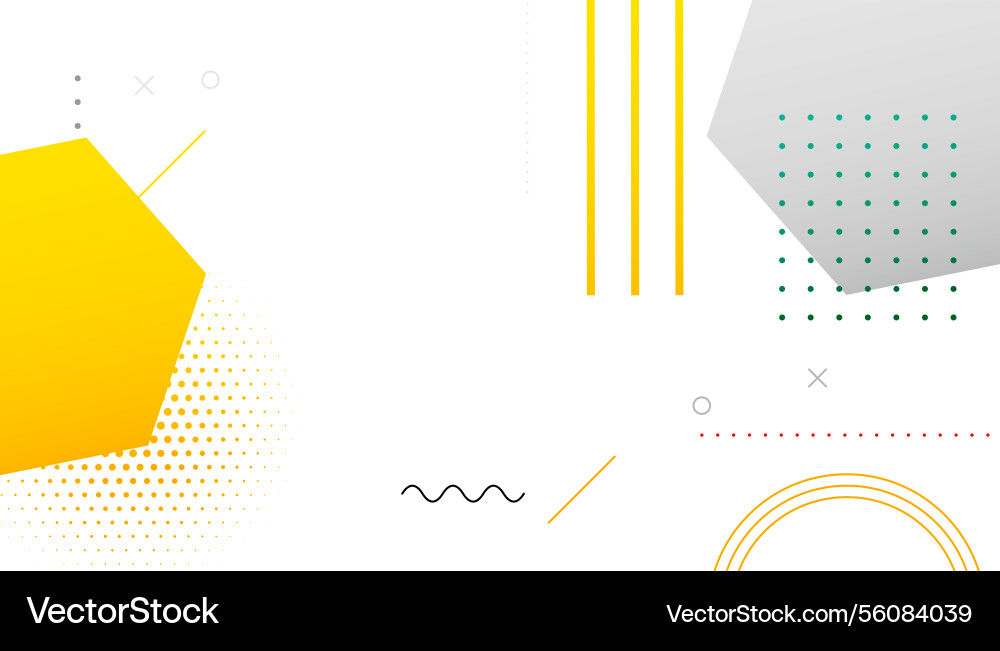 Minimal and abstract memphis pattern banner Vector Image