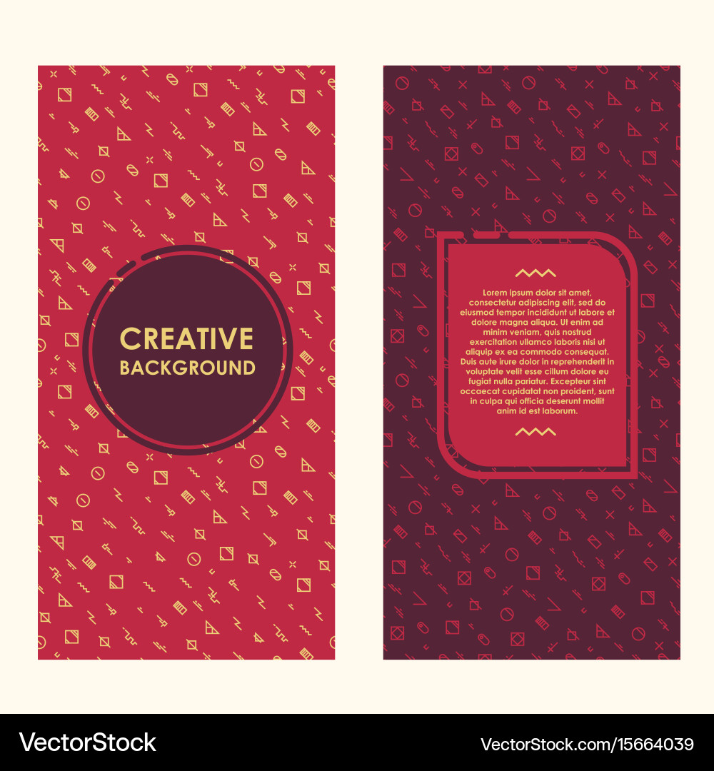 Modern layout with creative background abstract vector image