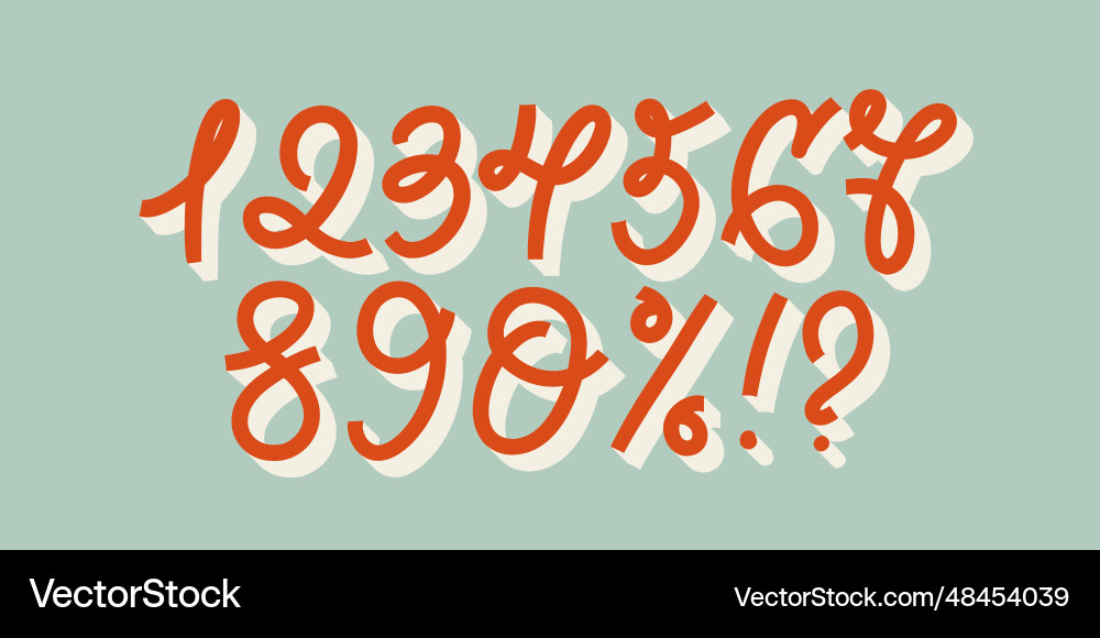Numbers and commonly used marks symbols Numbers and commonly used marks symbols vector image