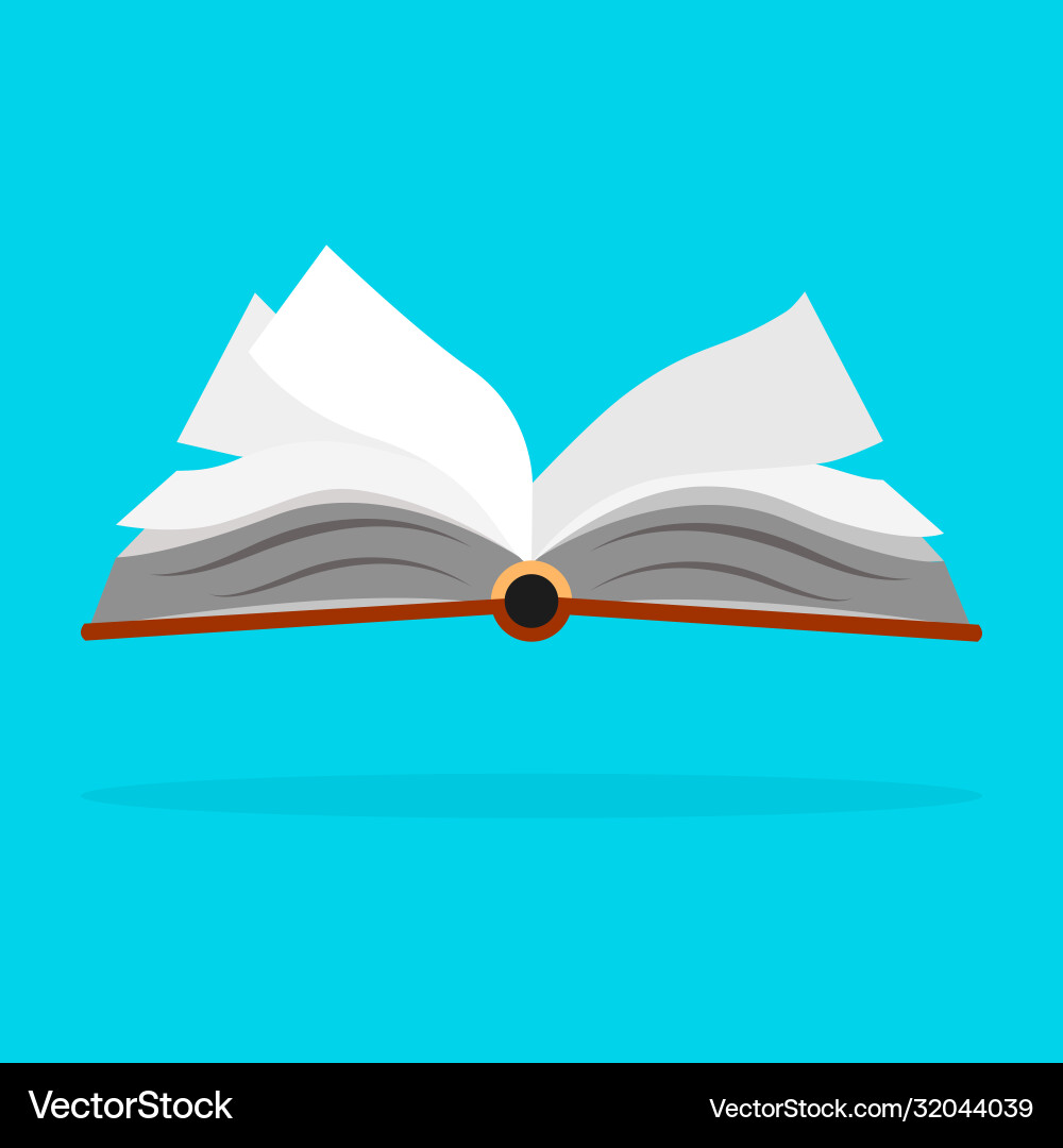 Open bookmockup an empty book in square Vector Image