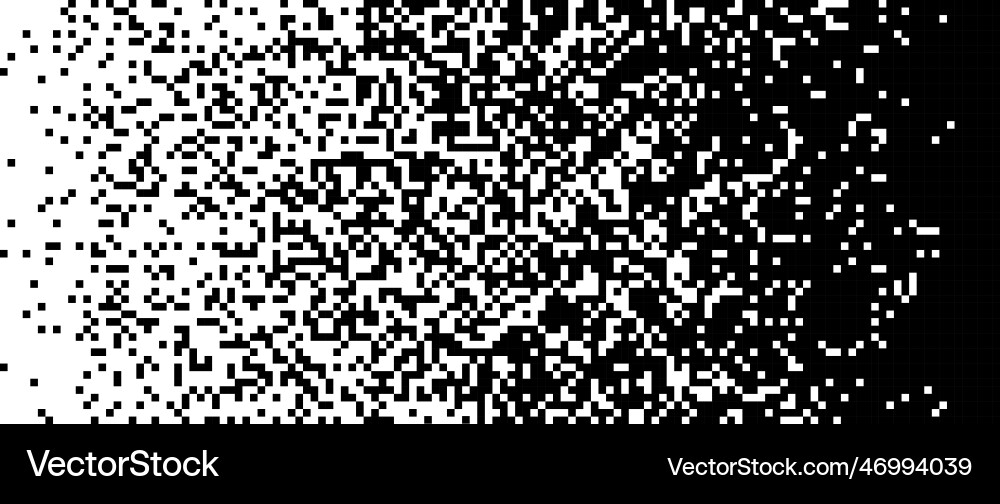 Pixelated halftone gradient noise fading pixel Pixelated halftone gradient noise fading pixel Vector Image