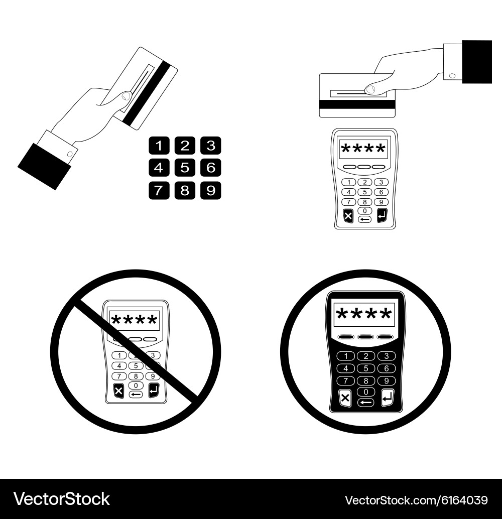 Pos terminal usage con Vector Image