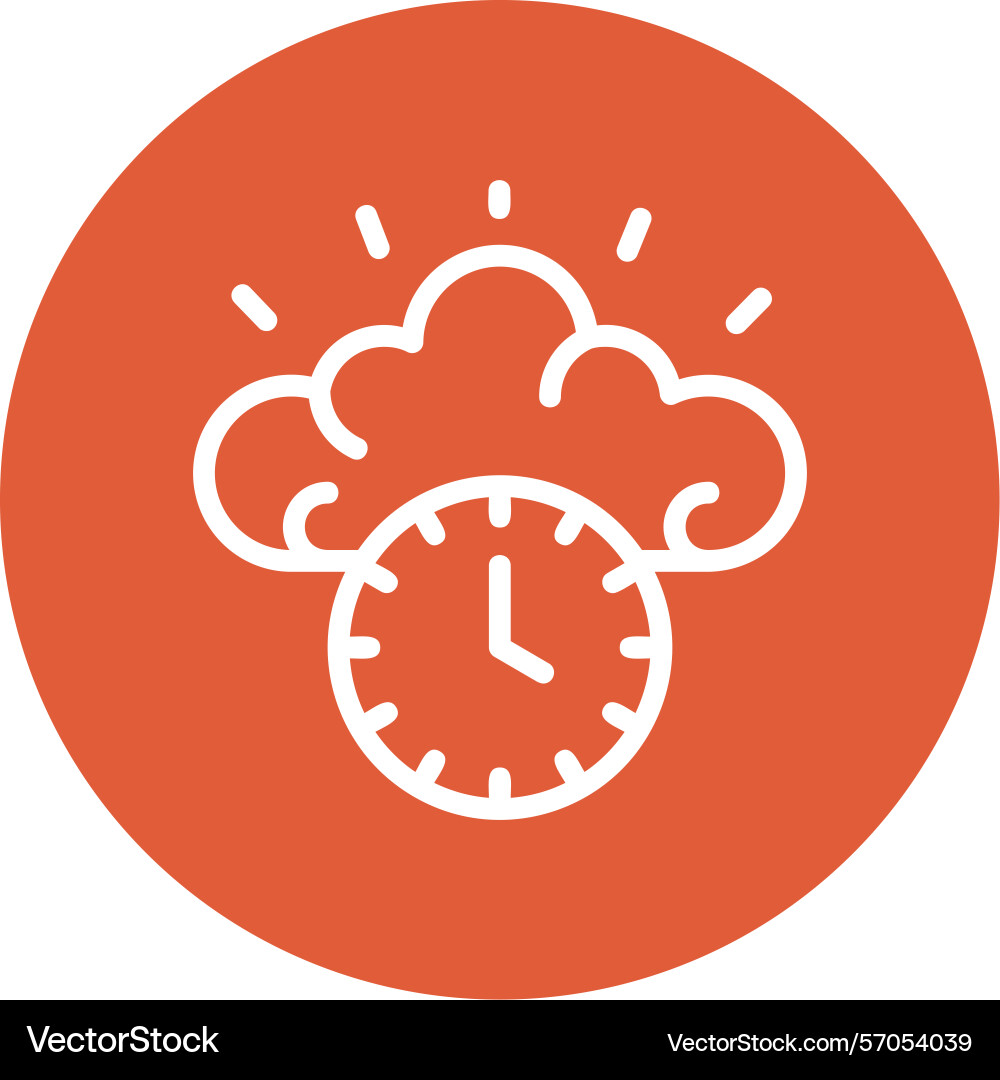 Quick smart line circle style icon design Vector Image