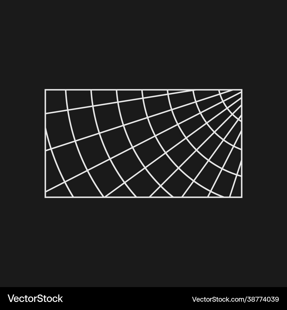 Retrofuturistic polar grid in rectangle frame Retrofuturistic polar grid in rectangle frame vector image