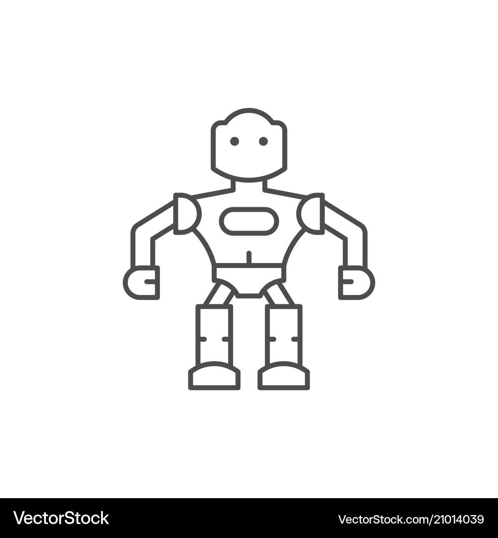 Robot line icon Robot line icon vector image