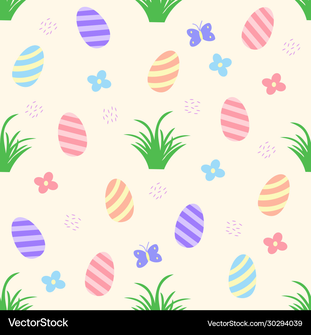 Seamless pattern easter elements Vector Image