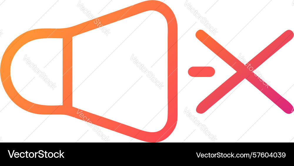 Simple volume mute speaker icon design generative vector image