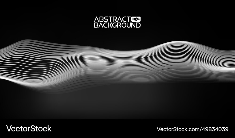 Sound wave audio abstract background network vector image