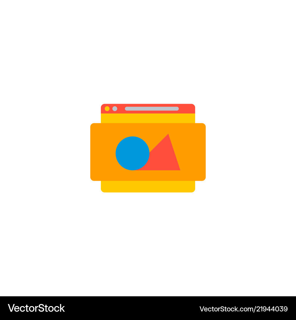 Website image icon flat element Website image icon flat element vector image