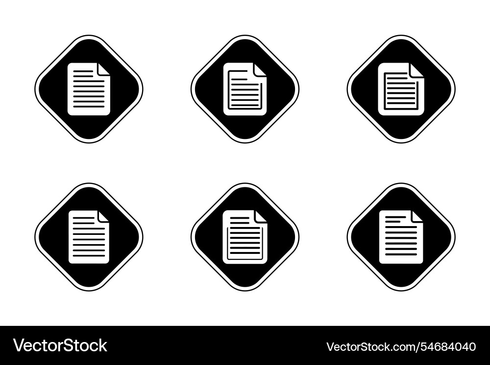 Art style document icon bundle set design Art style document icon bundle set design vector image