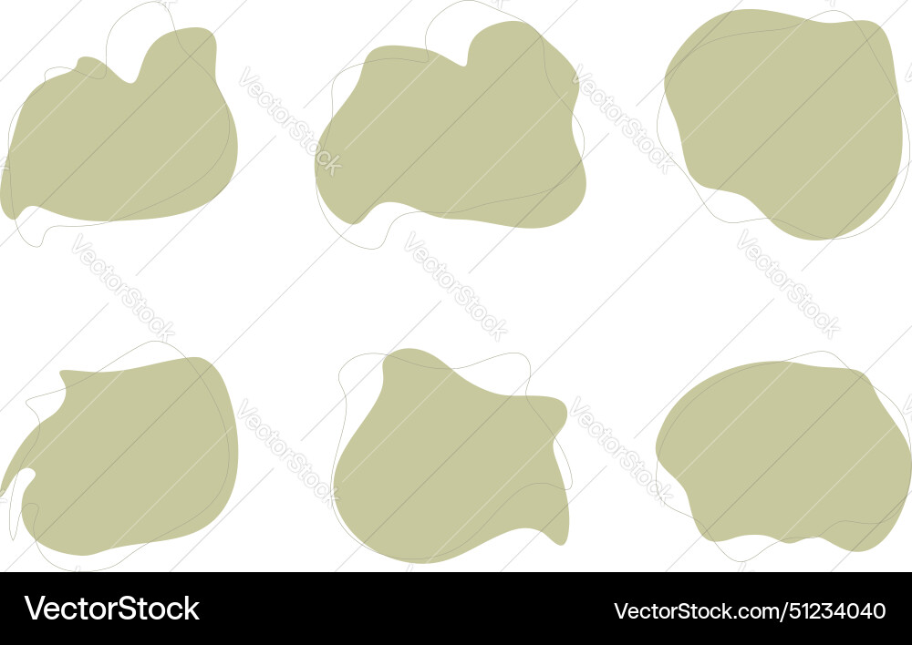 Blobs fluid liquid shapes symbol visual set Vector Image