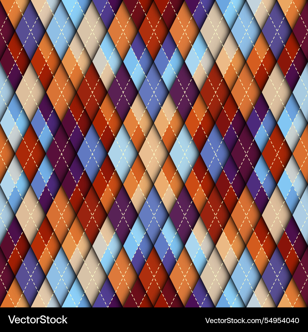 Brown and blue argyle pattern with intricate Brown and blue argyle pattern with intricate vector image