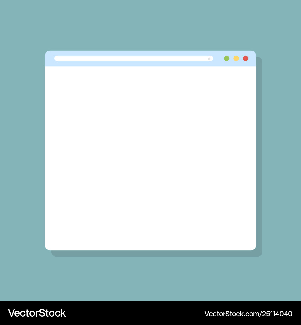 Flat Web Browser Window vector image