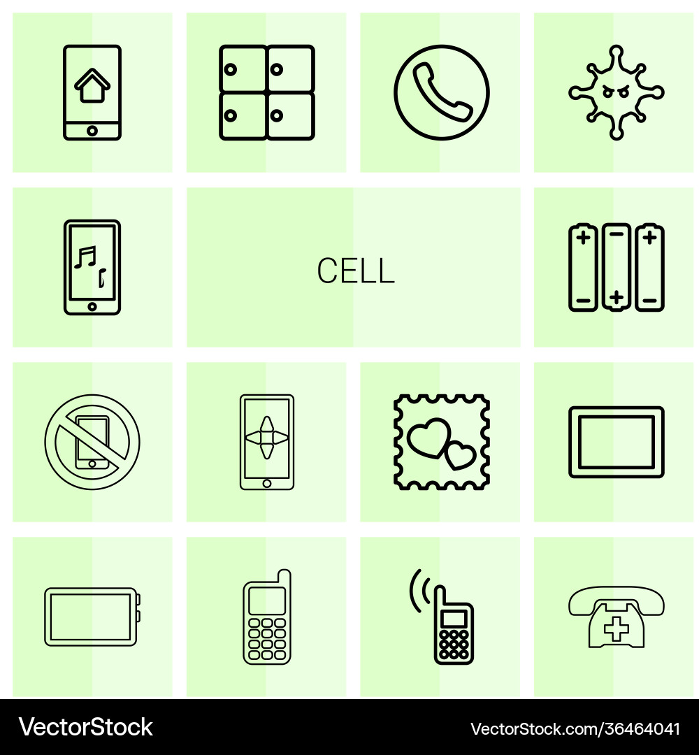 14 cell icons (36464041) – Free Vector | VectorStock