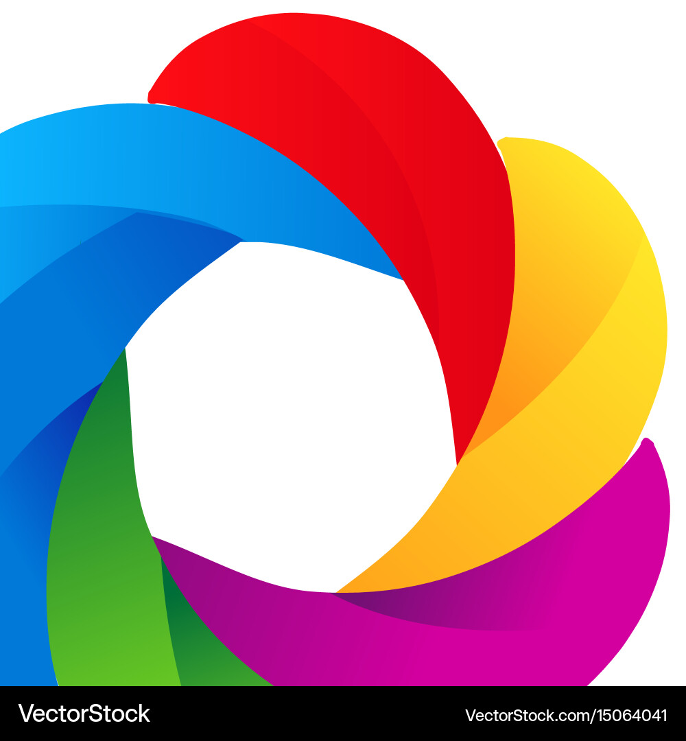 Abstract rainbow gradient mesh multicolored vector image