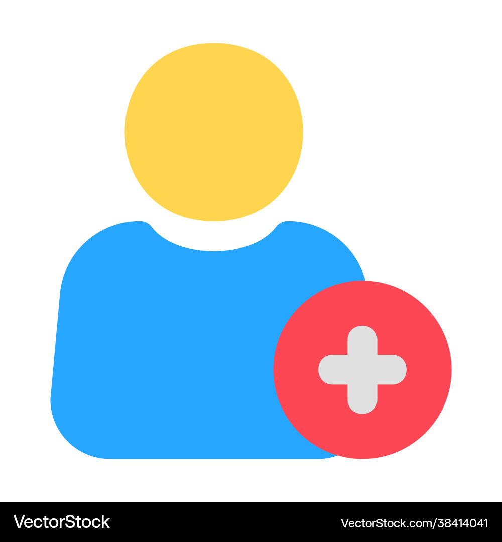 Add user icon in flat style for any projects vector image