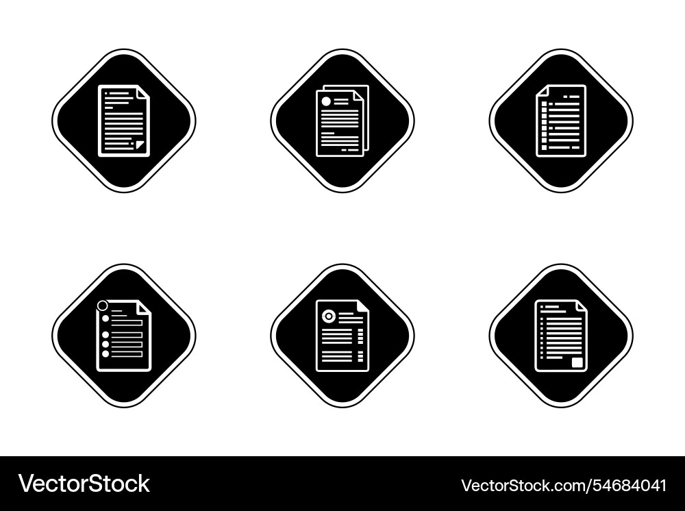 Art style document icon bundle set design Art style document icon bundle set design Vector Image