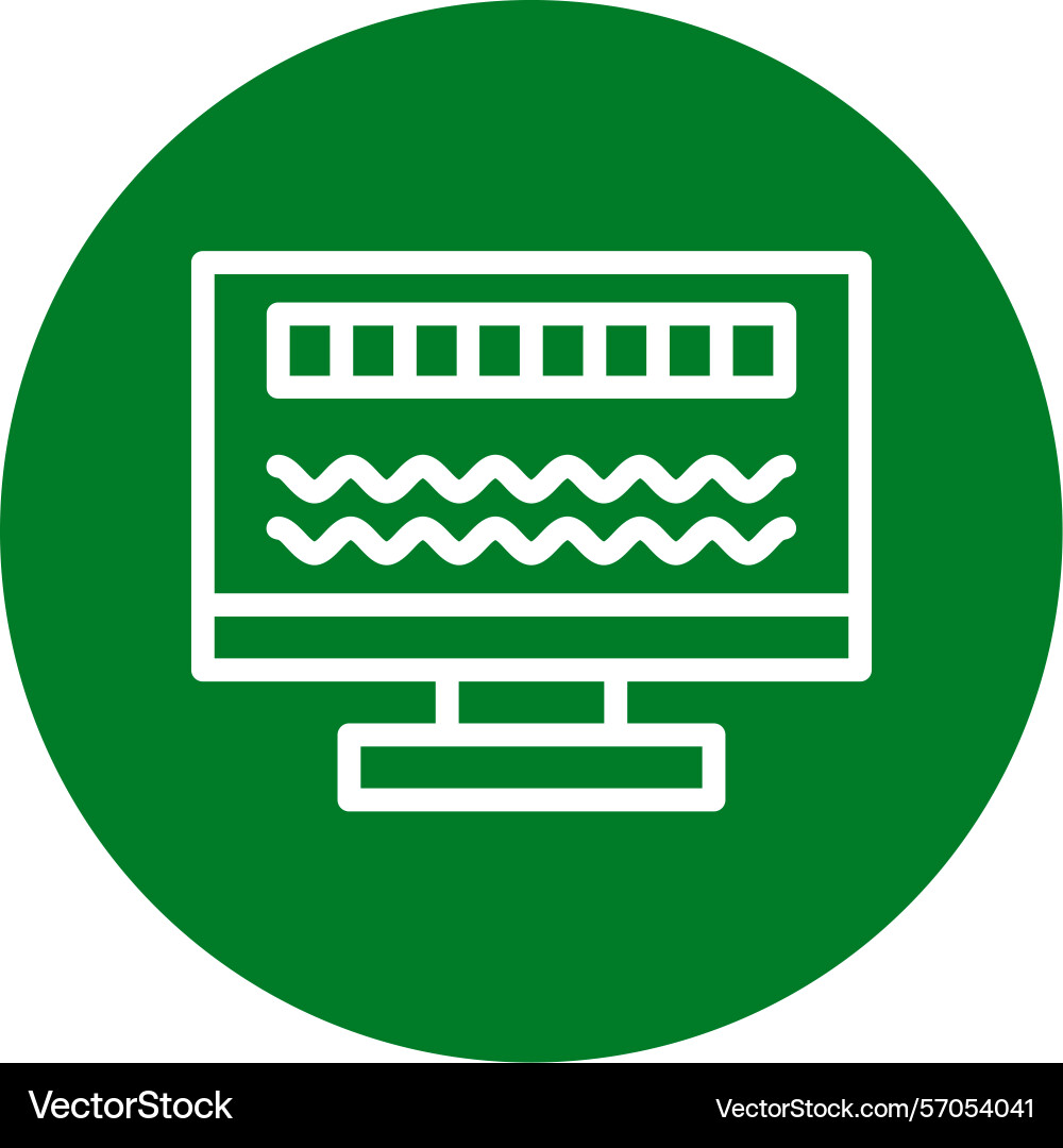Byte wave line circle style icon design Vector Image