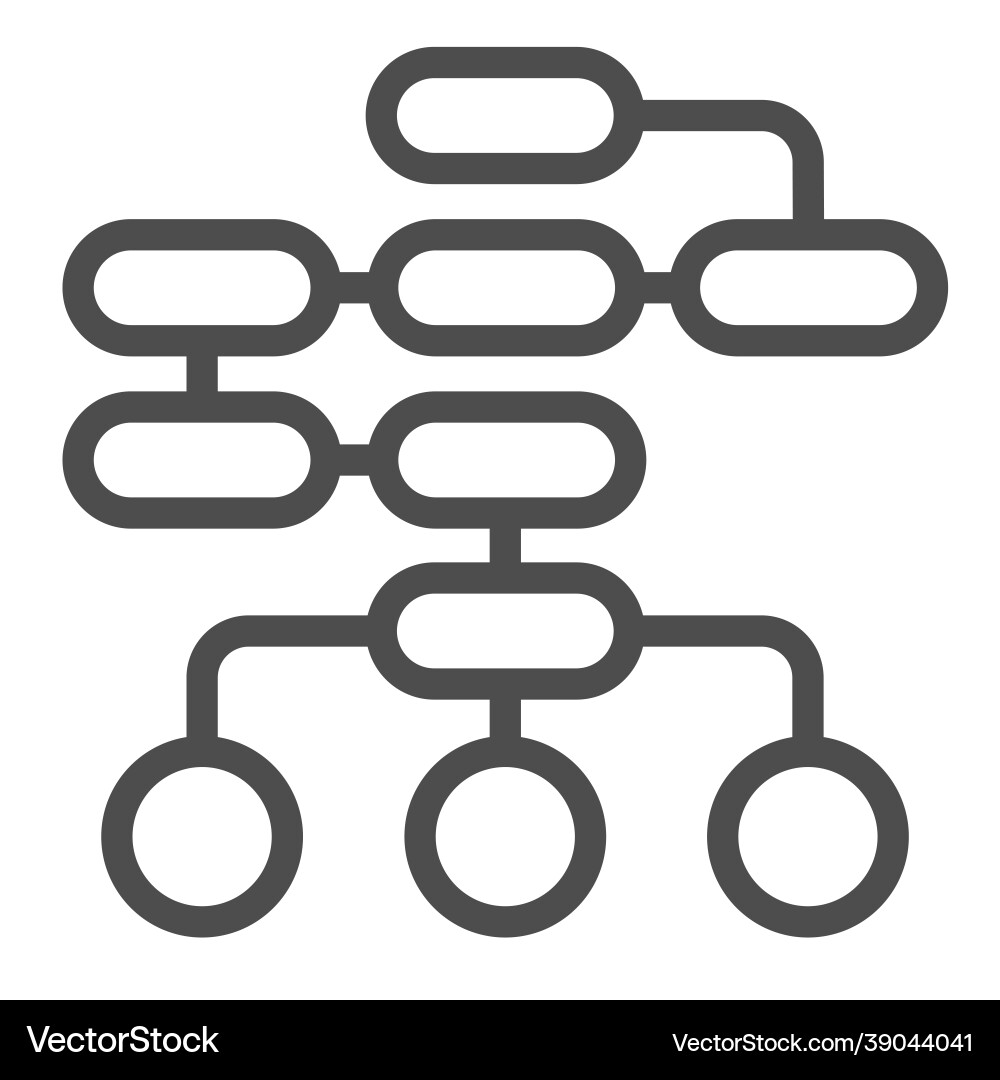Diagram of logic sequence or interactions Diagram of logic sequence or interactions vector image