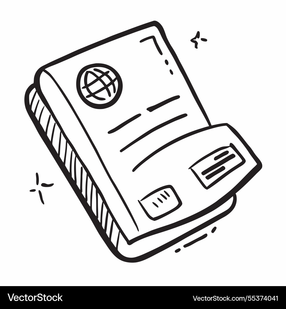 Flat design as passport icon with copy space Flat design as passport icon with copy space vector image