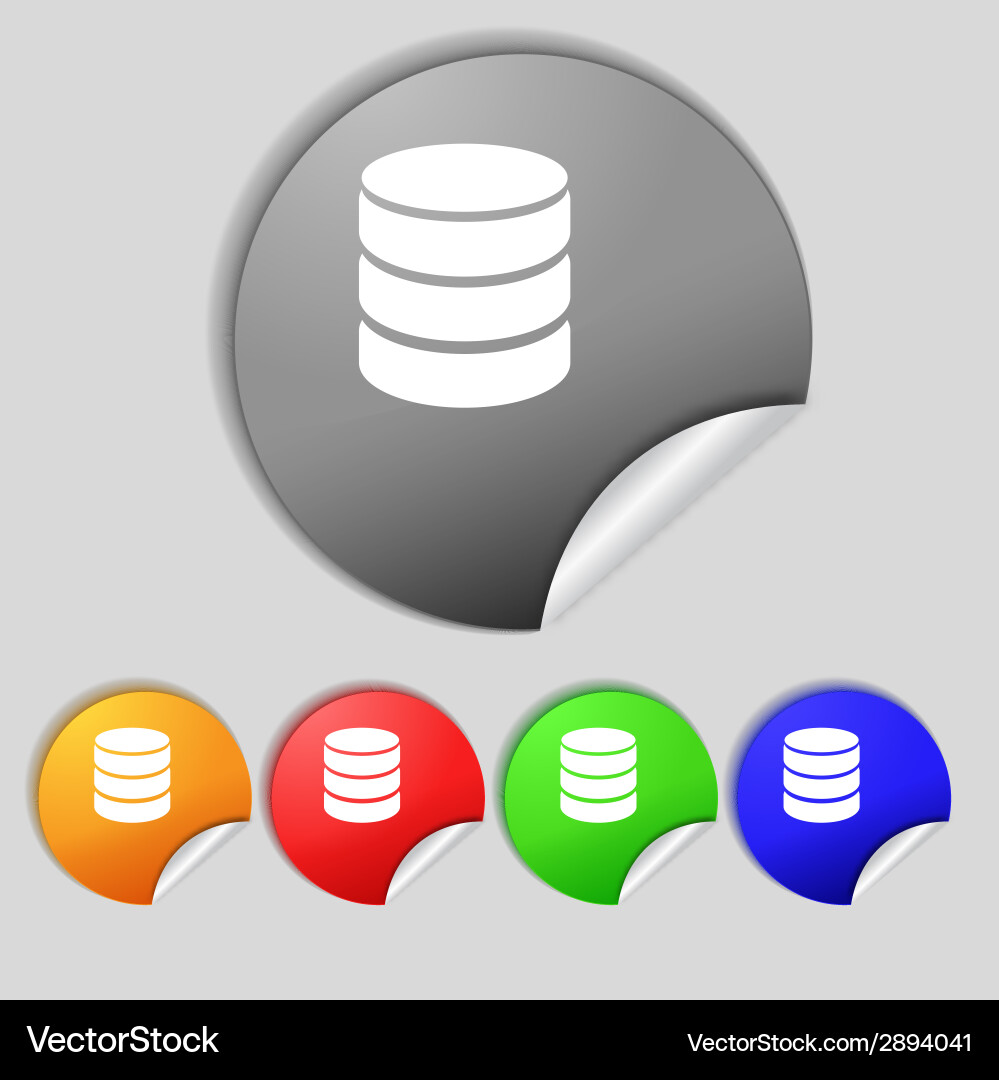 Hard disk and database sign icon flash drive stick vector image