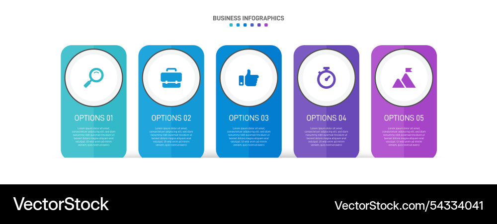 Horizontal progress bar featuring 5 arrow-shaped Horizontal progress bar featuring 5 arrow-shaped vector image