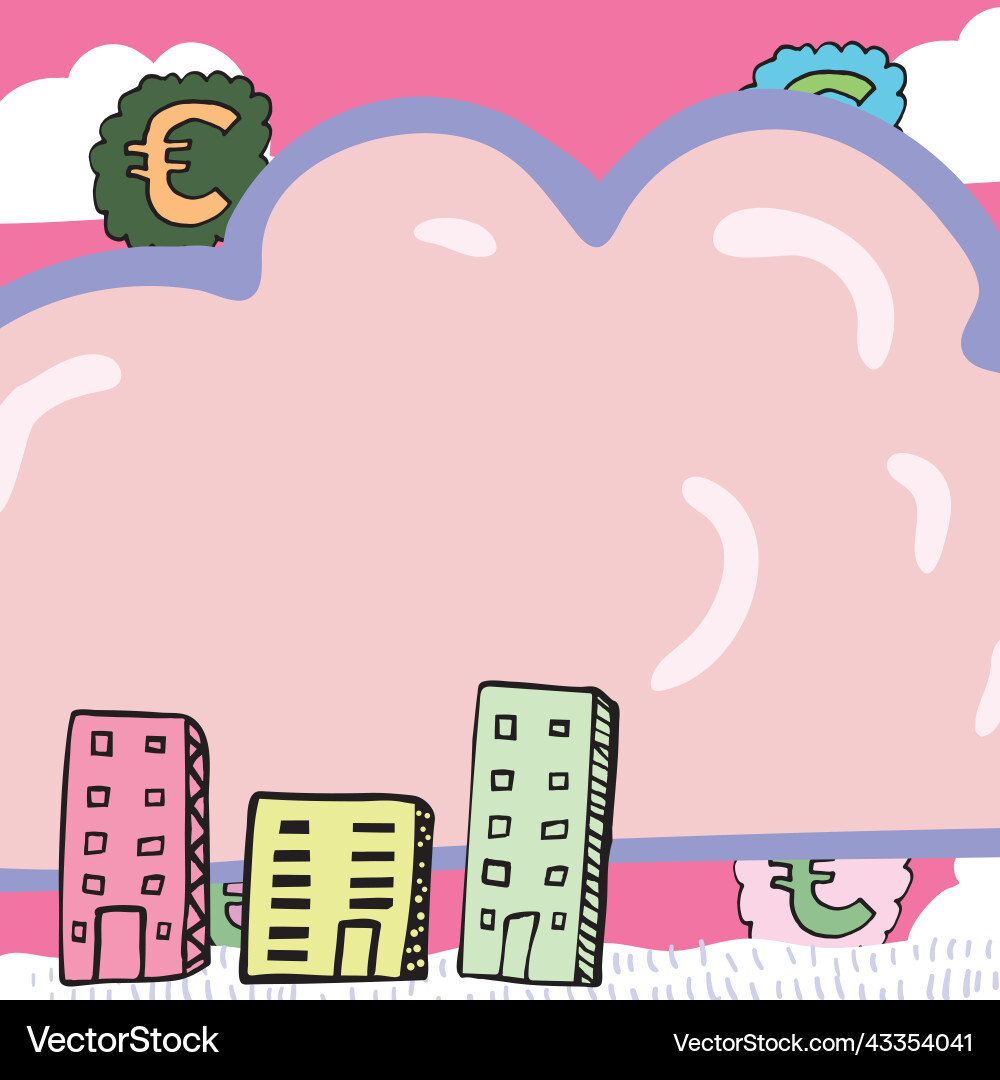 Important message written in shape of cloud Important message written in shape of cloud vector image