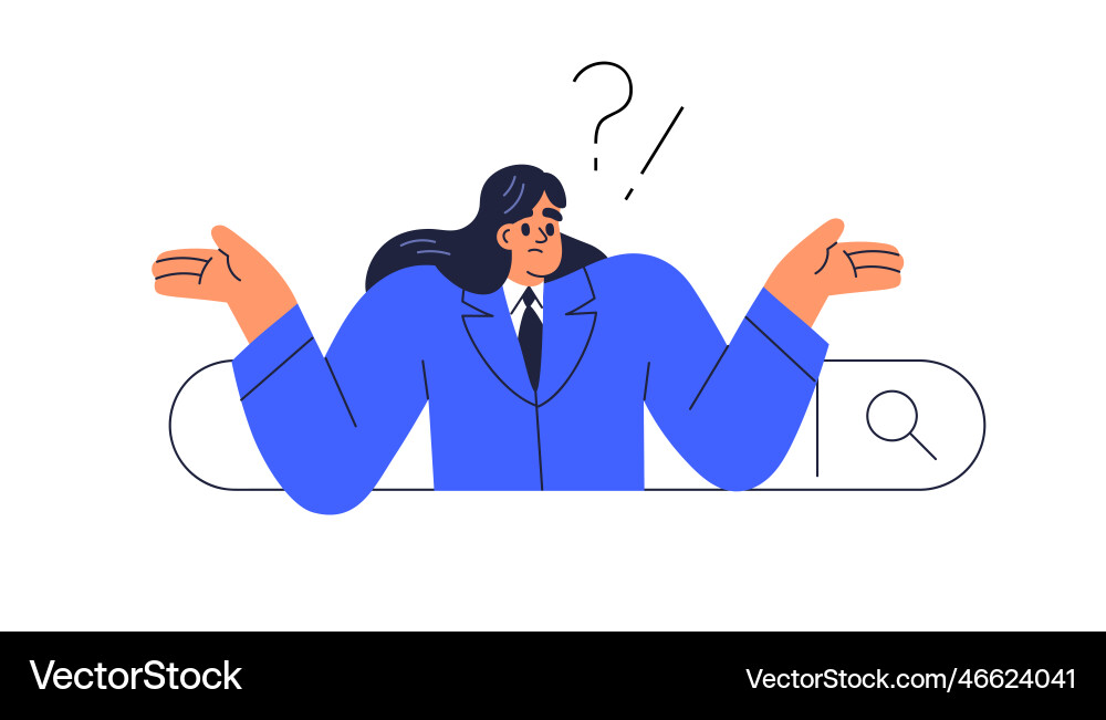 Information not found in search engine bar Information not found in search engine bar vector image