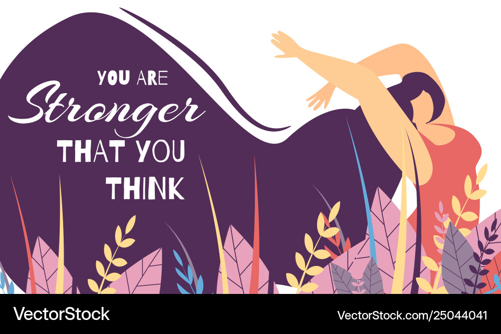 Motivationsschreiben Banner Frau Kraftstärke Motivationsschreiben Banner Frau Kraftstärke vektorbild