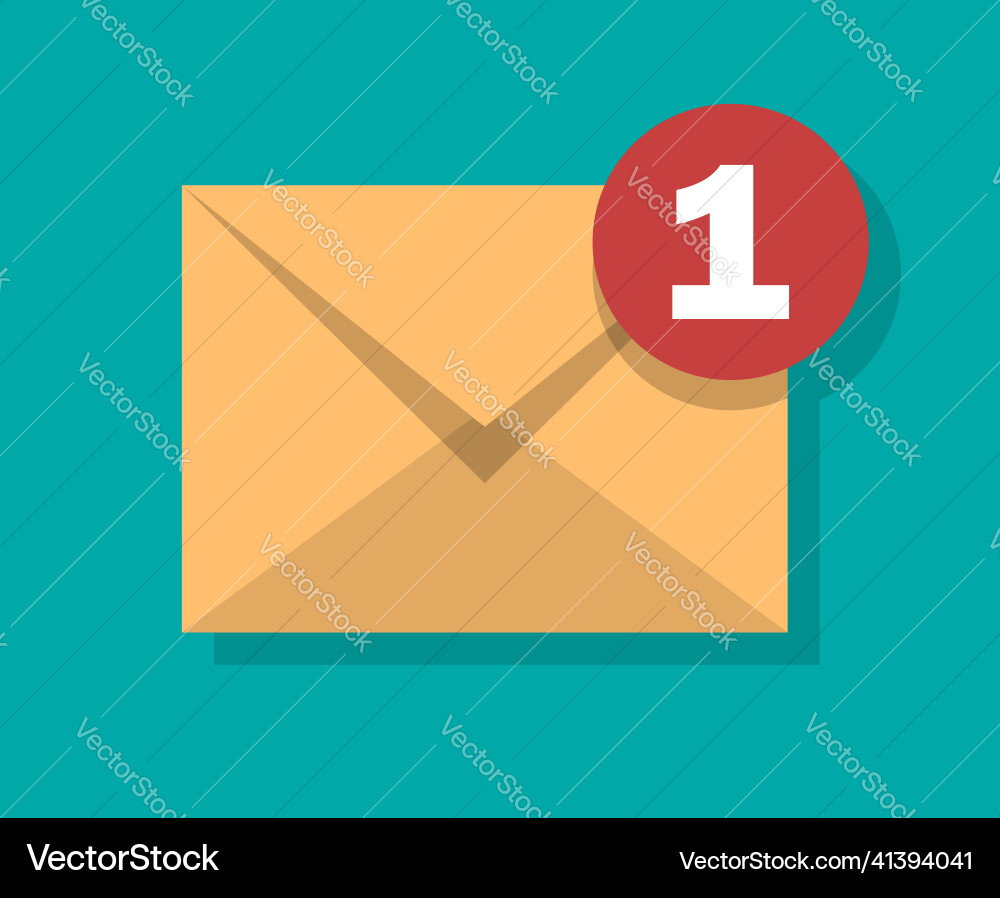 New incoming messages icon with notification New incoming messages icon with notification Vector Image