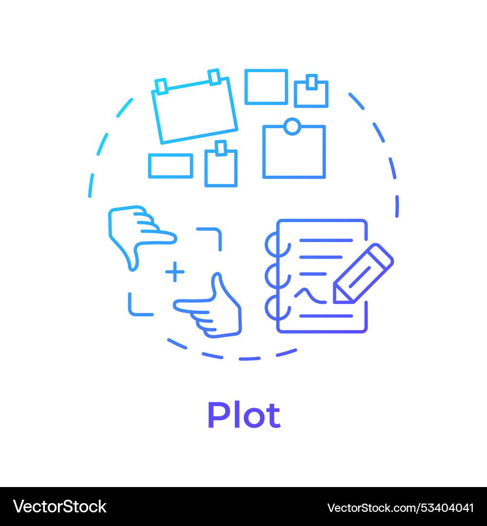 Plot multi color concept icon Plot multi color concept icon vector image