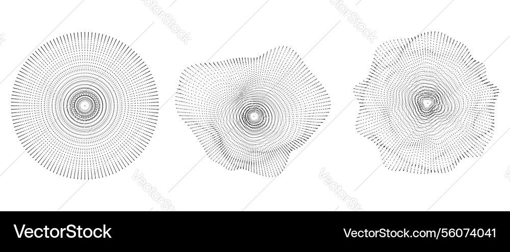 Radial dotierte Kugelformen mit Partikel-Array Radial dotierte Kugelformen mit Partikel-Array vektorbild