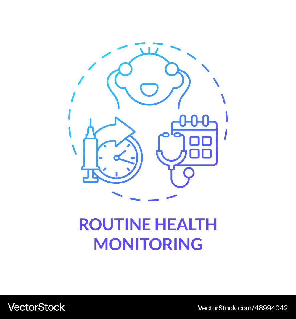 2d gradient icon routine health monitoring concept 2d gradient icon routine health monitoring concept vector image