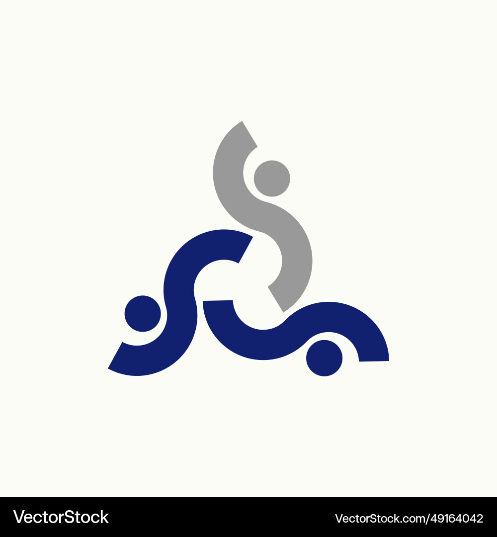 3 initial s font like happy active human pattern 3 initial s font like happy active human pattern Vector Image