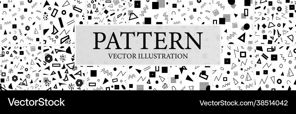 Abstract Seamless Pattern Shapes vector image