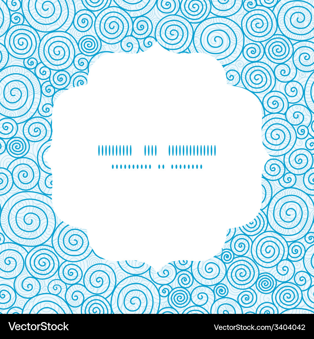 Abstract swirls circle frame seamless pattern Vector Image