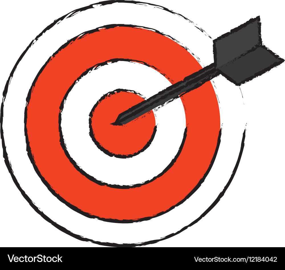 Dartboard target game vector image