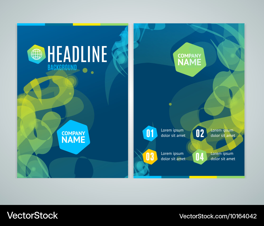 Dynamic Swirl Pattern Brochure vector image