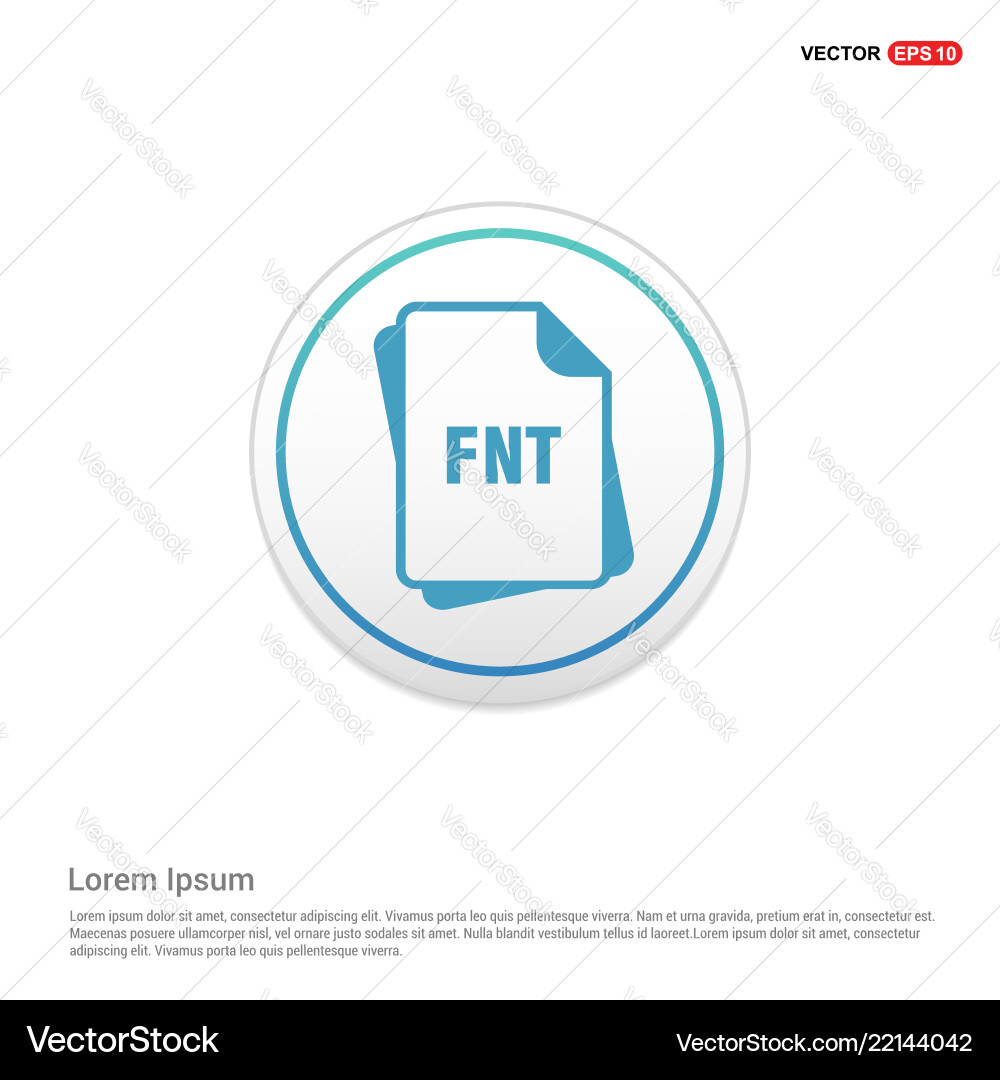 File format icon - white circle button File format icon - white circle button Vector Image