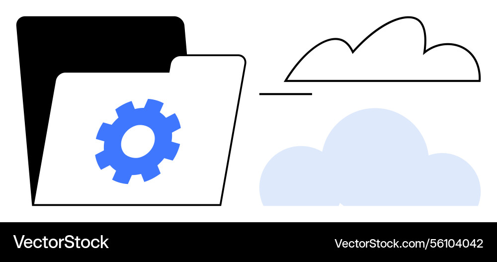 File management and cloud data synchronization File management and cloud data synchronization vector image