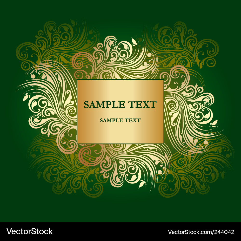 Floral Card Background Vector Image
