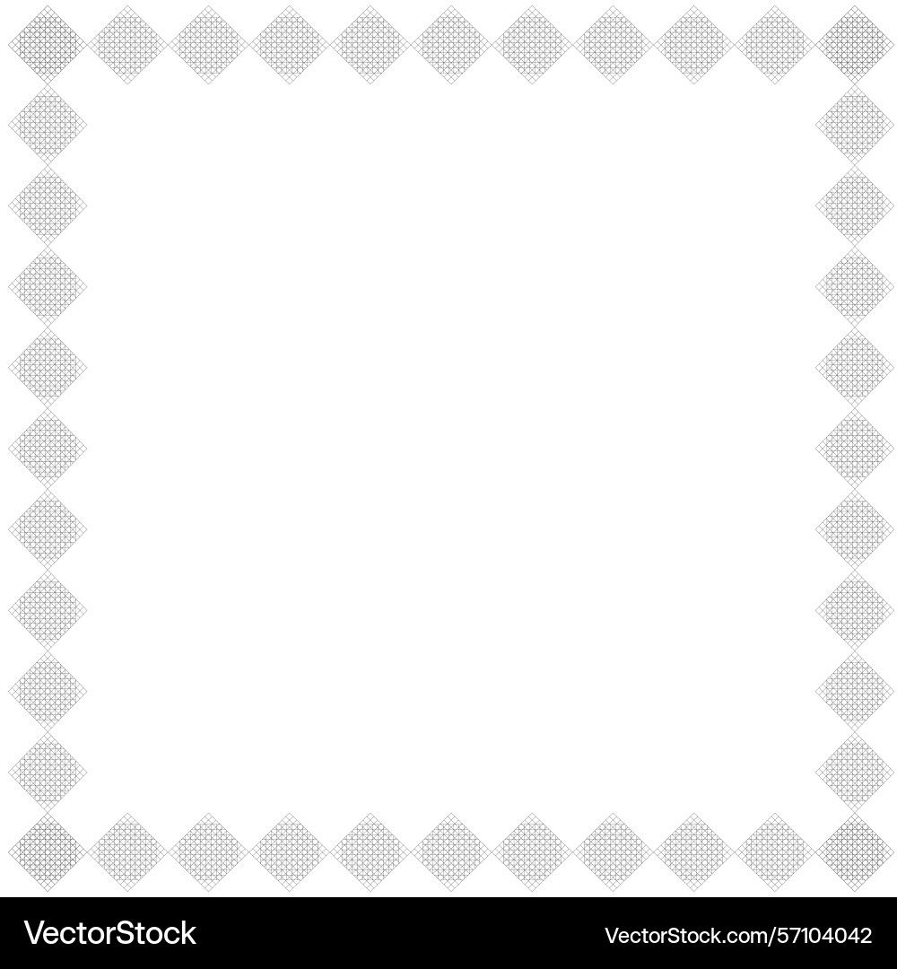 Geometric square frame triangle border motif Geometric square frame triangle border motif Vector Image