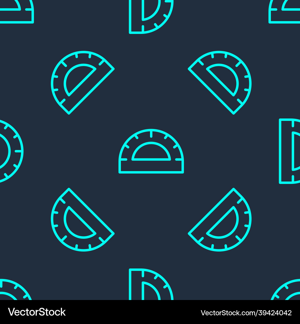 Green line protractor grid for measuring degrees Green line protractor grid for measuring degrees vector image