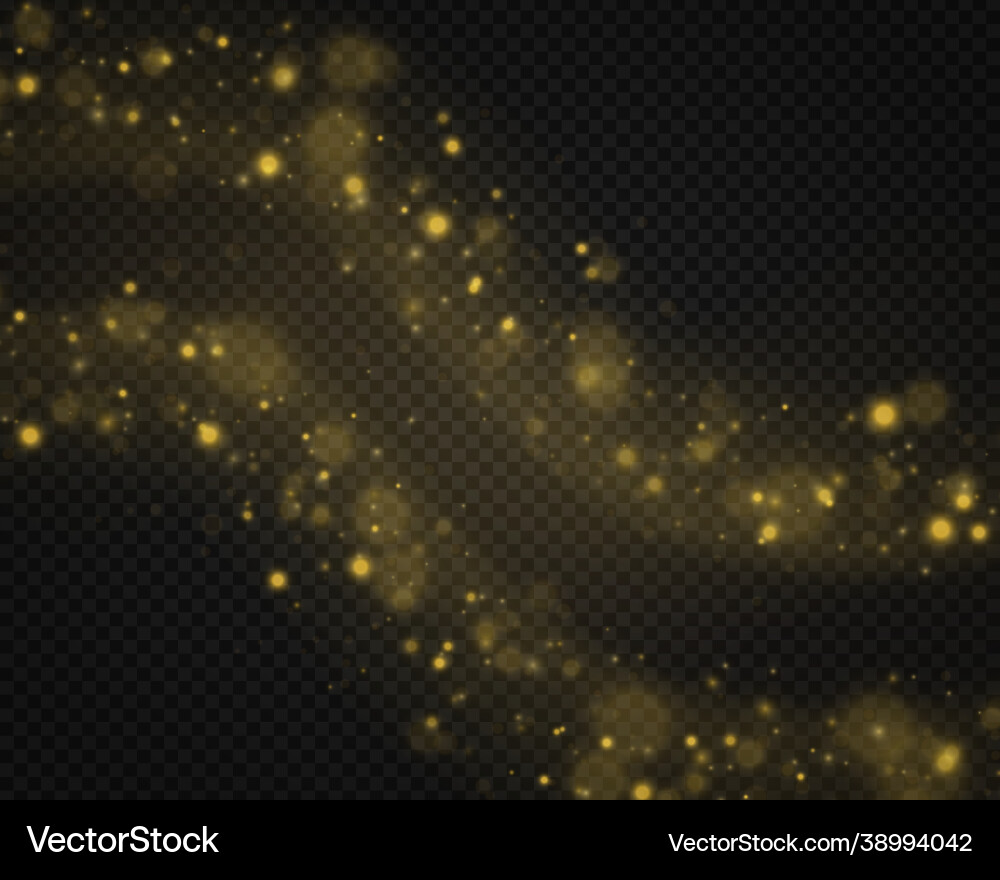 Light line bokeh dynamic golden waves dust Light line bokeh dynamic golden waves dust Vector Image