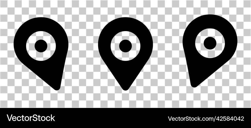 Map pin icon with transparent background Vector Image
