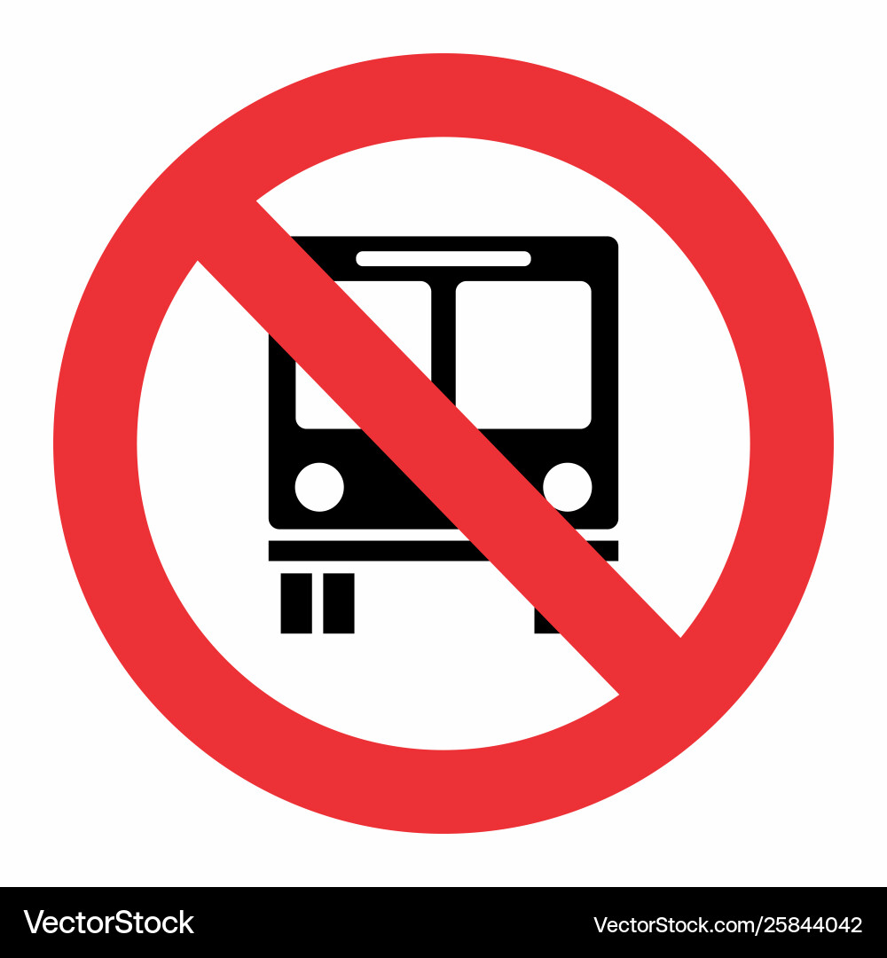 No bus traffic sign No bus traffic sign vector image