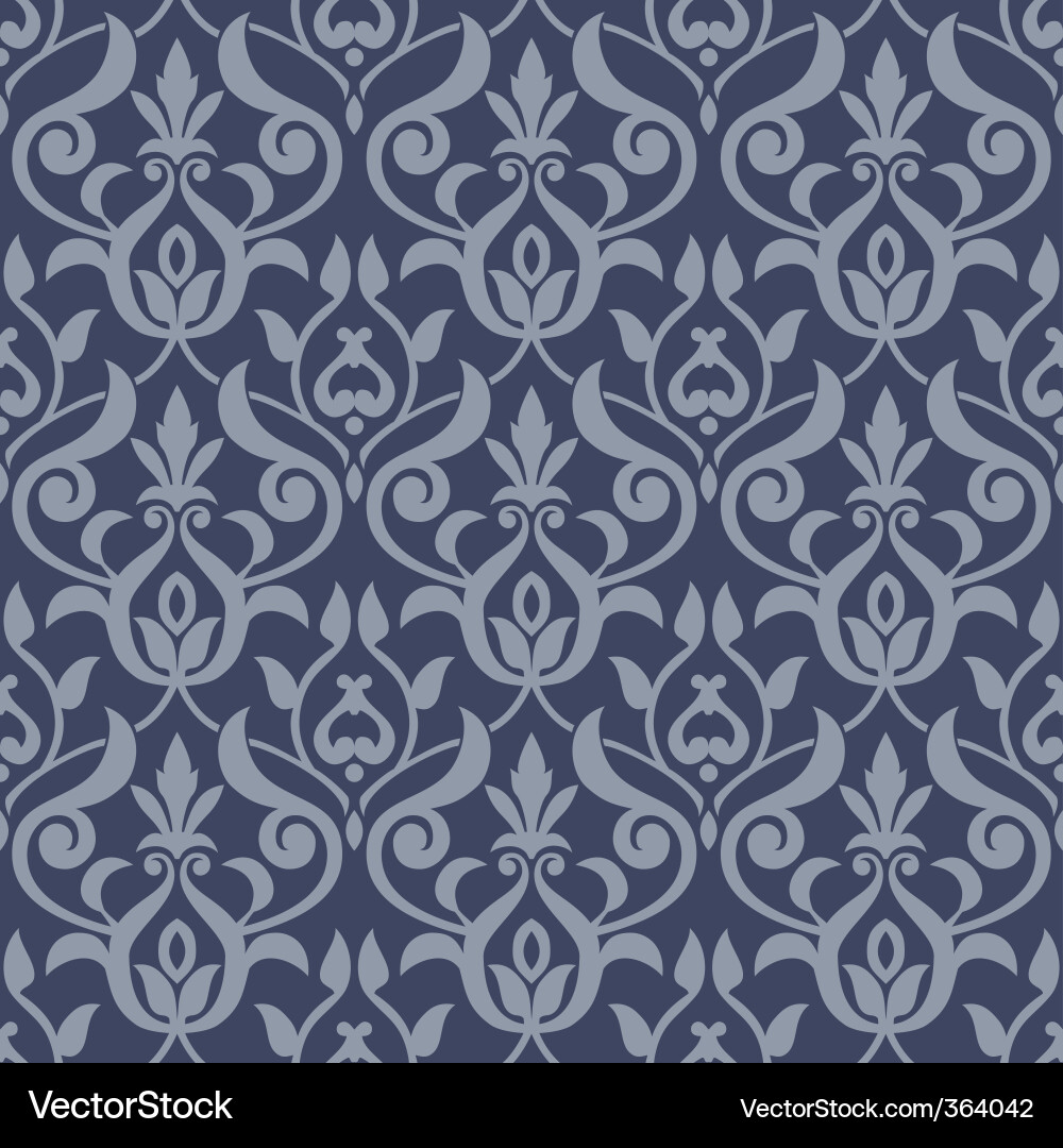 Ornate Damask Pattern Vector Image